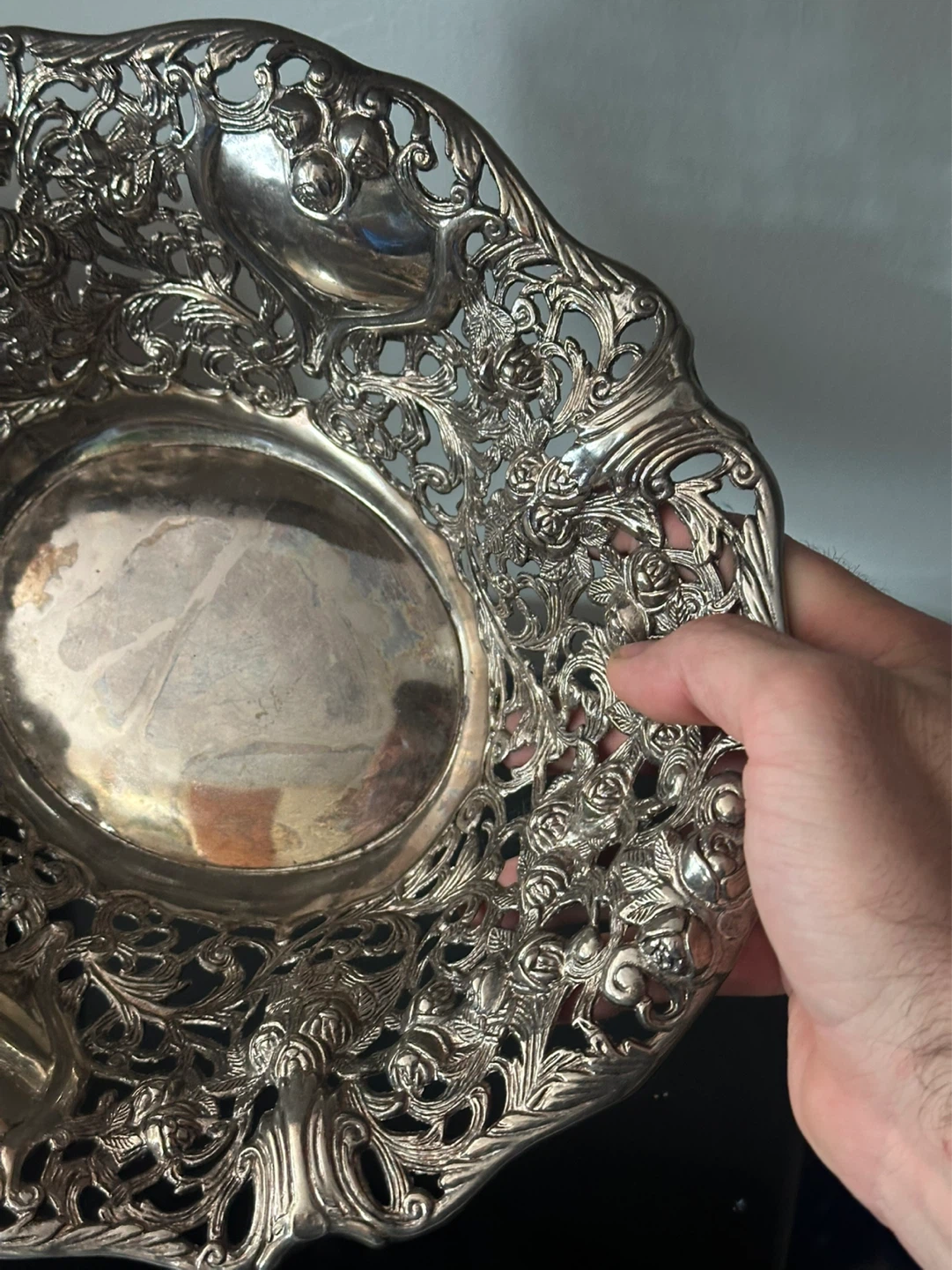 Silver plate fruit bowl - photo 4