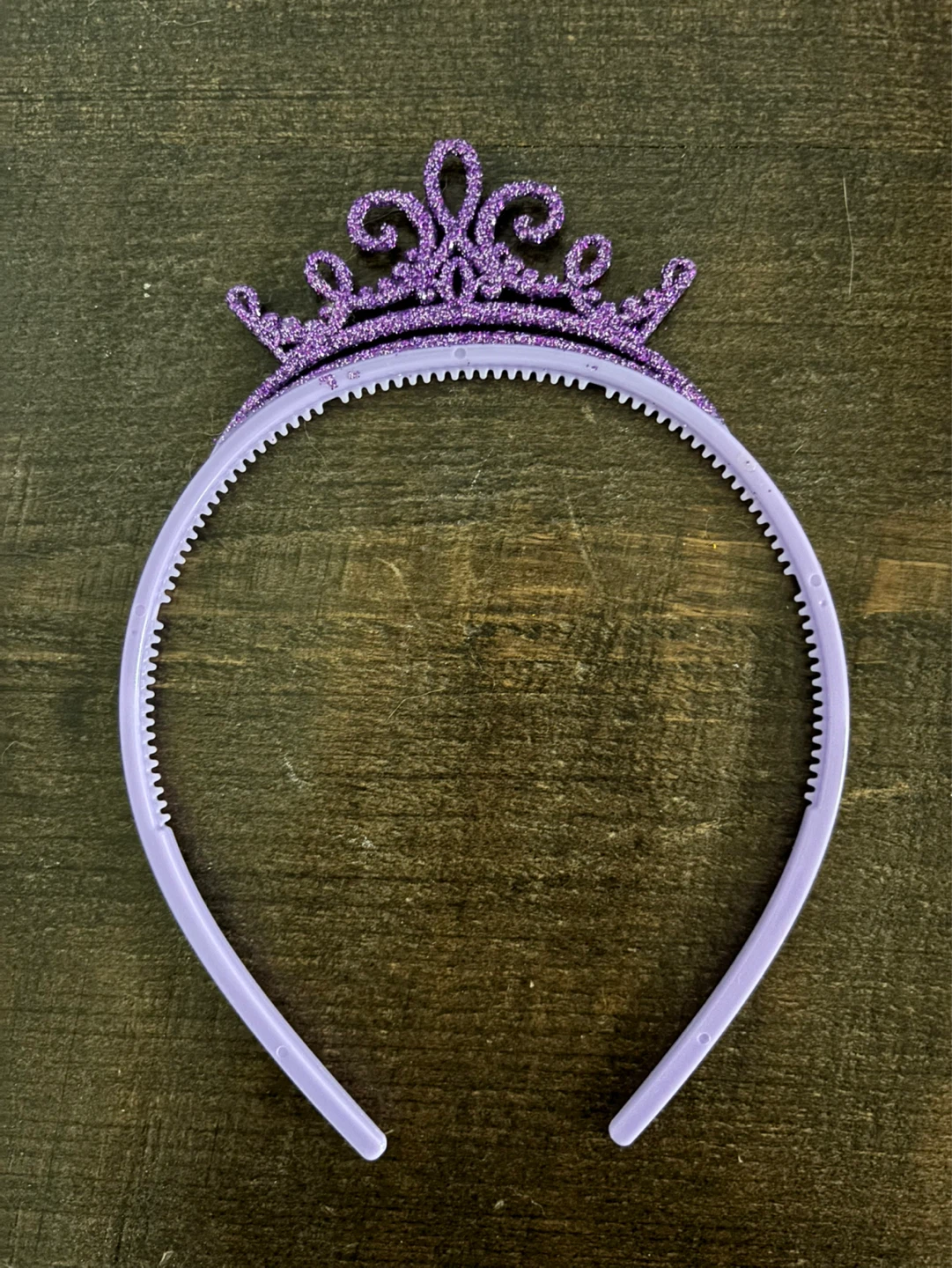 ⚽️Purple Glitter Plastic Tiara Headband