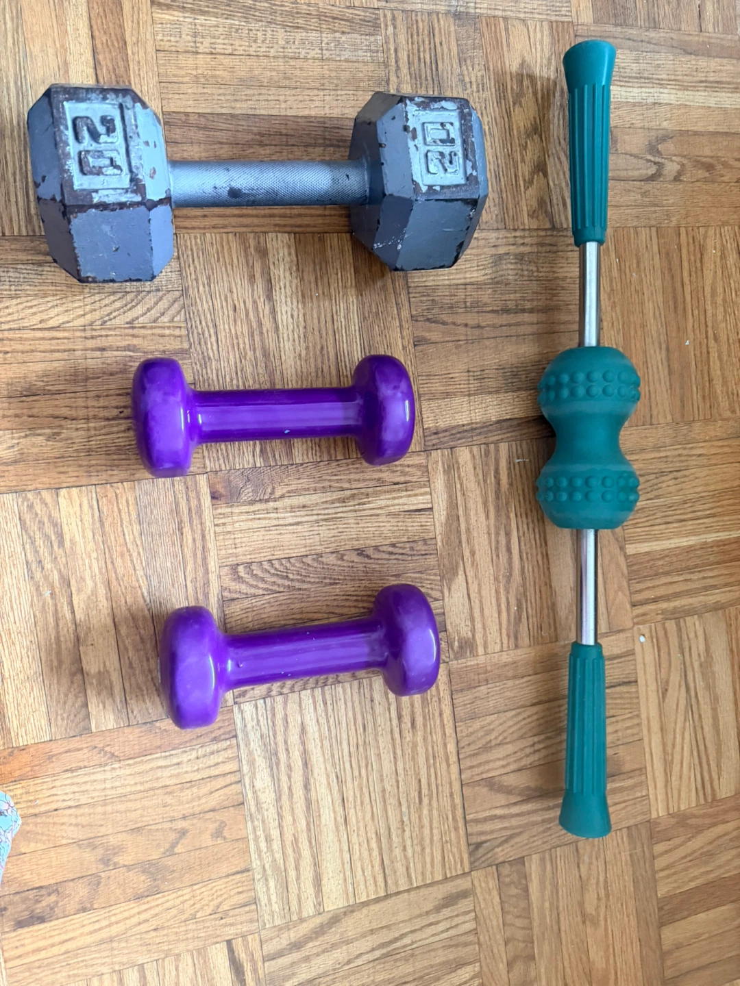 Dumbbells and Massage Roller Set