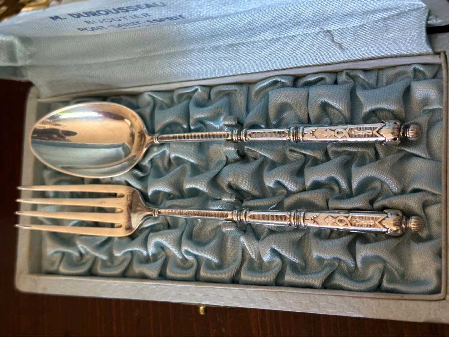 Vintage silver plate fork and spoon - photo 2