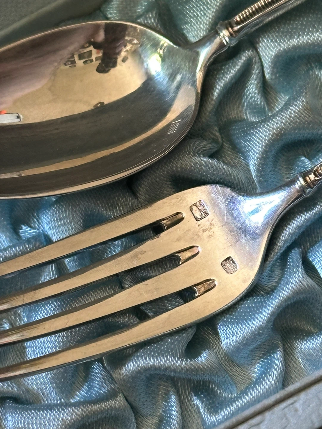 Vintage silver plate fork and spoon - photo 5