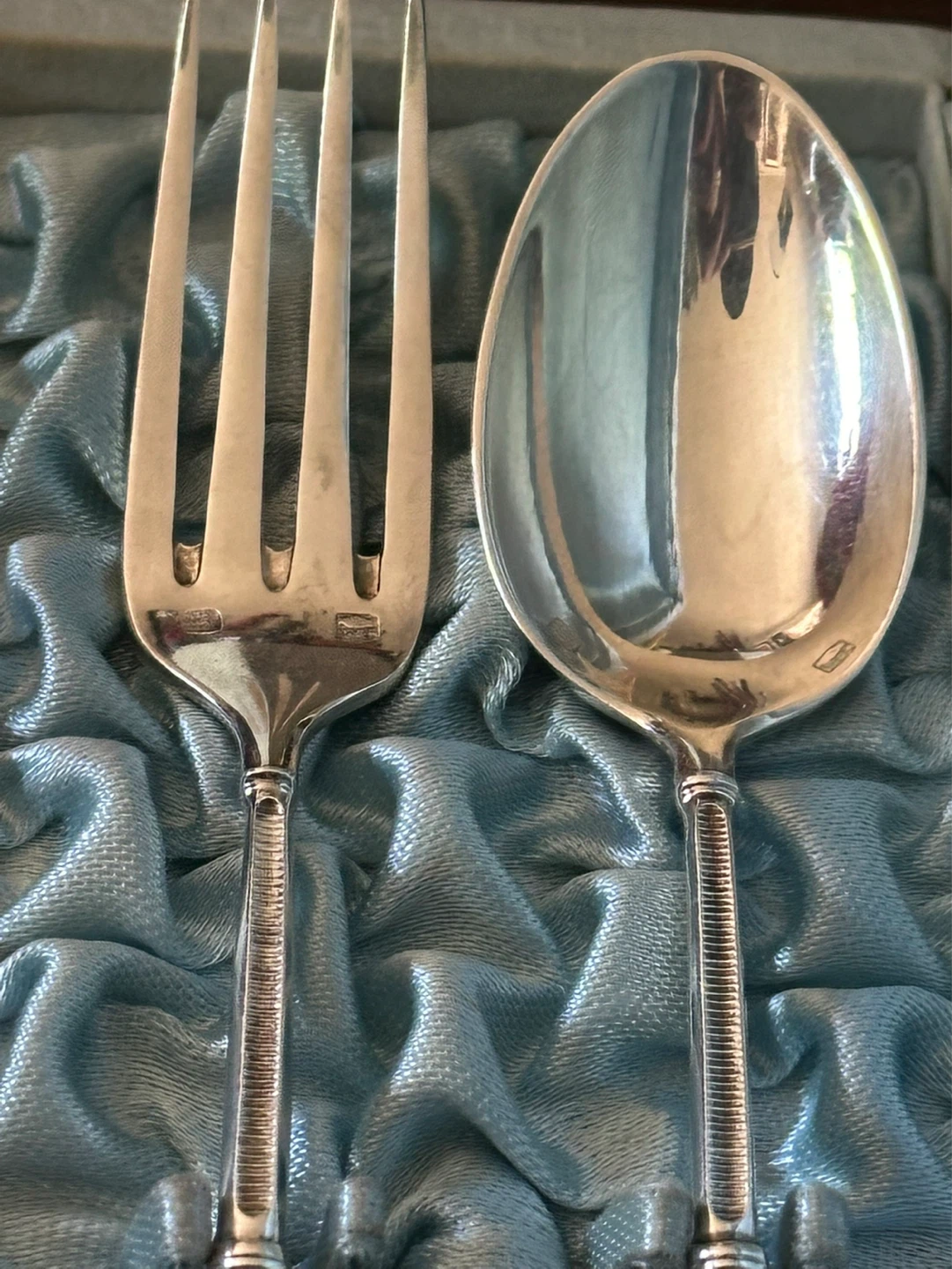 Vintage silver plate fork and spoon - photo 4
