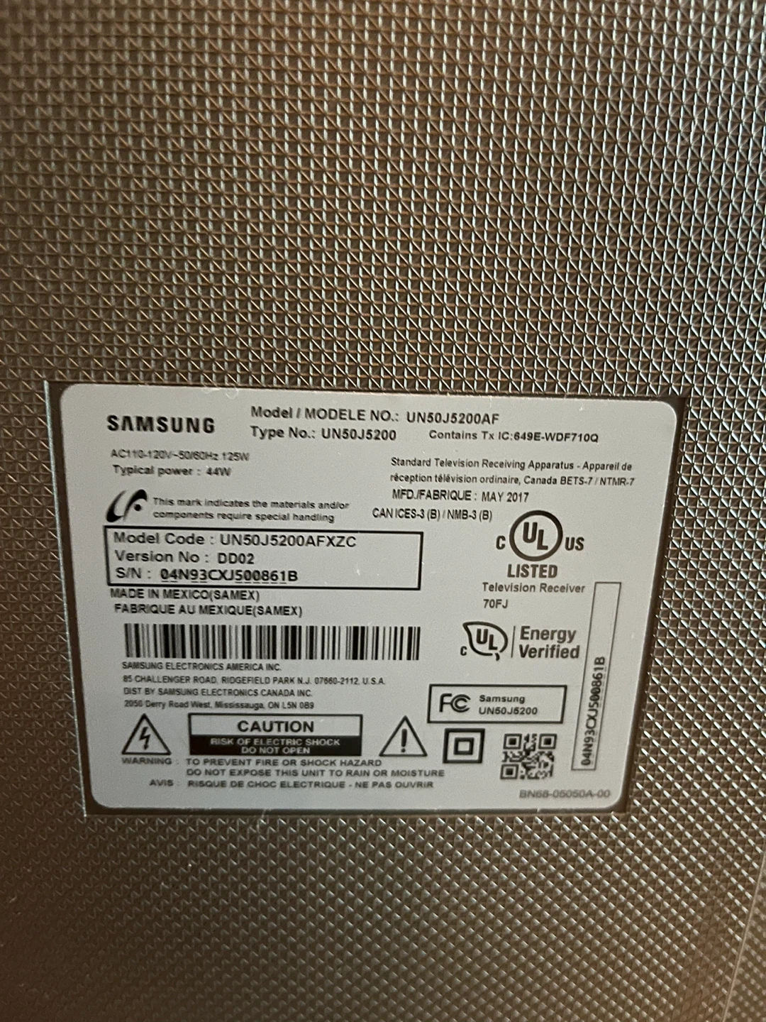 Samsung 50" UN50NJ5200AF Smart TV - photo 3