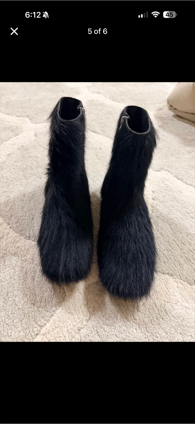 Black Fur Boots