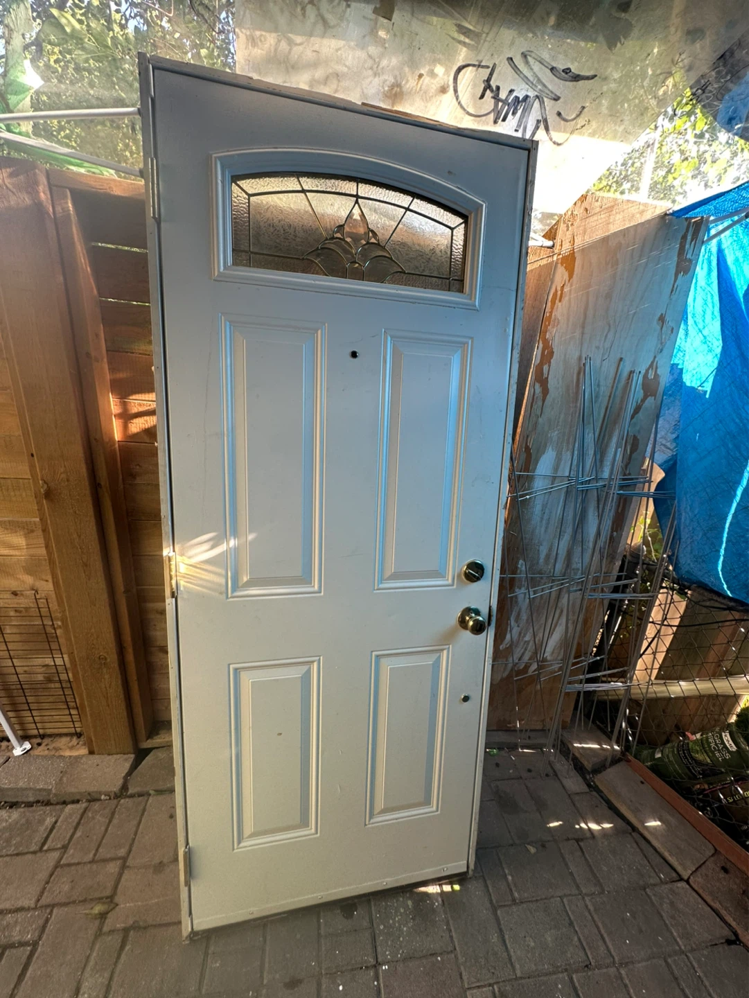 Exterior Door with Frame, Window and Schlage Lockset - photo 3