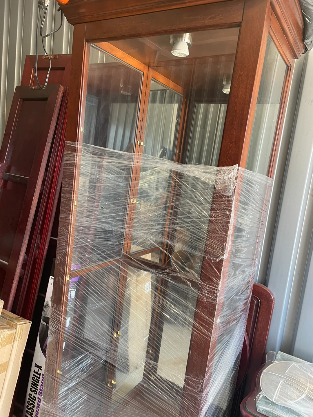 Wooden Display Cabinet with Glass Doors - photo 2