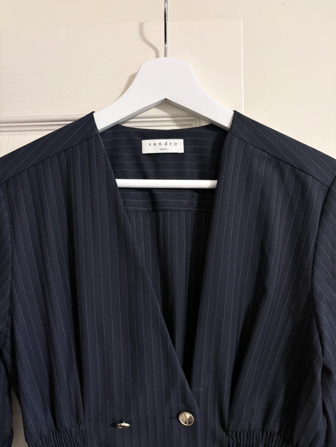 Sandro Paris Pinstripe Double-Breasted Dress - photo 2