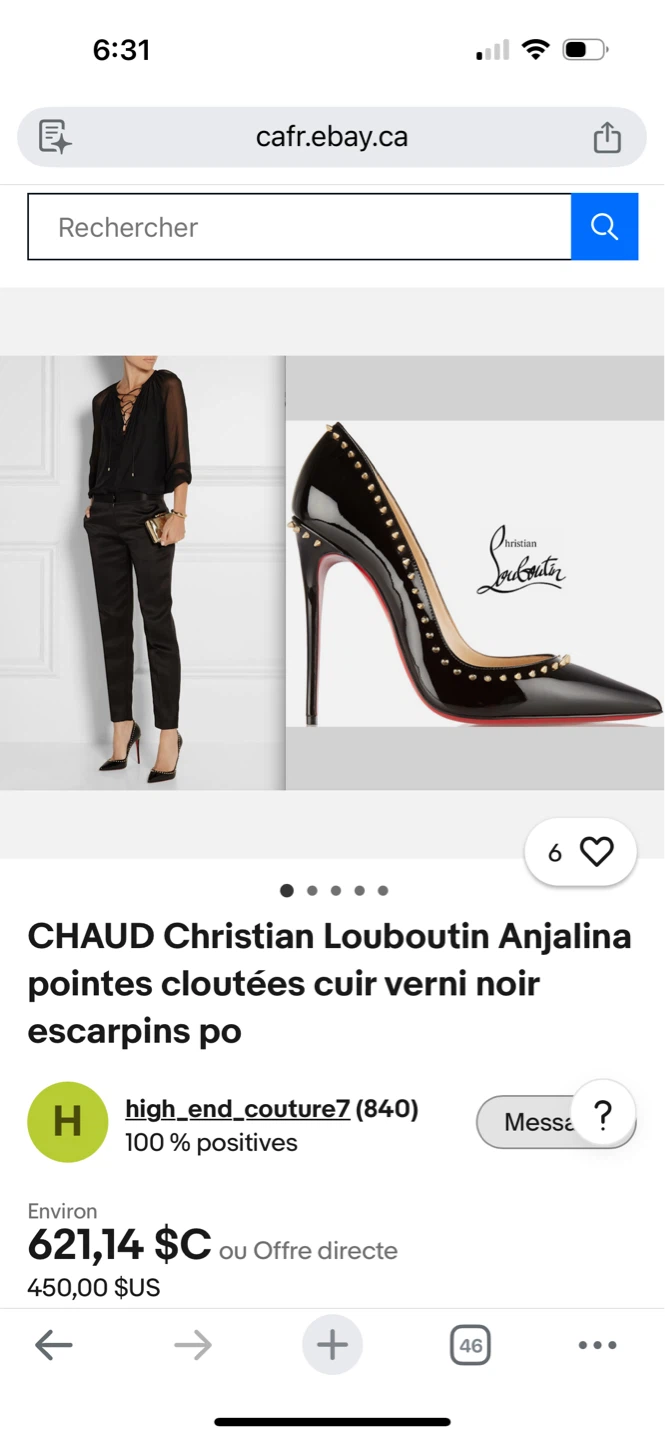Chai’s Christian Louboutin  leather heels made in Paris - photo 5