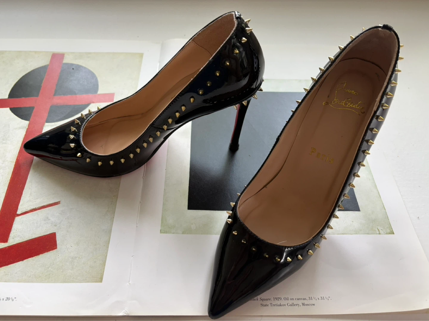Chai’s Christian Louboutin  leather heels made in Paris