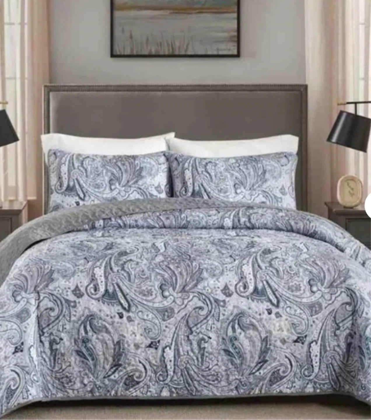 King Size Paisley quilt Set