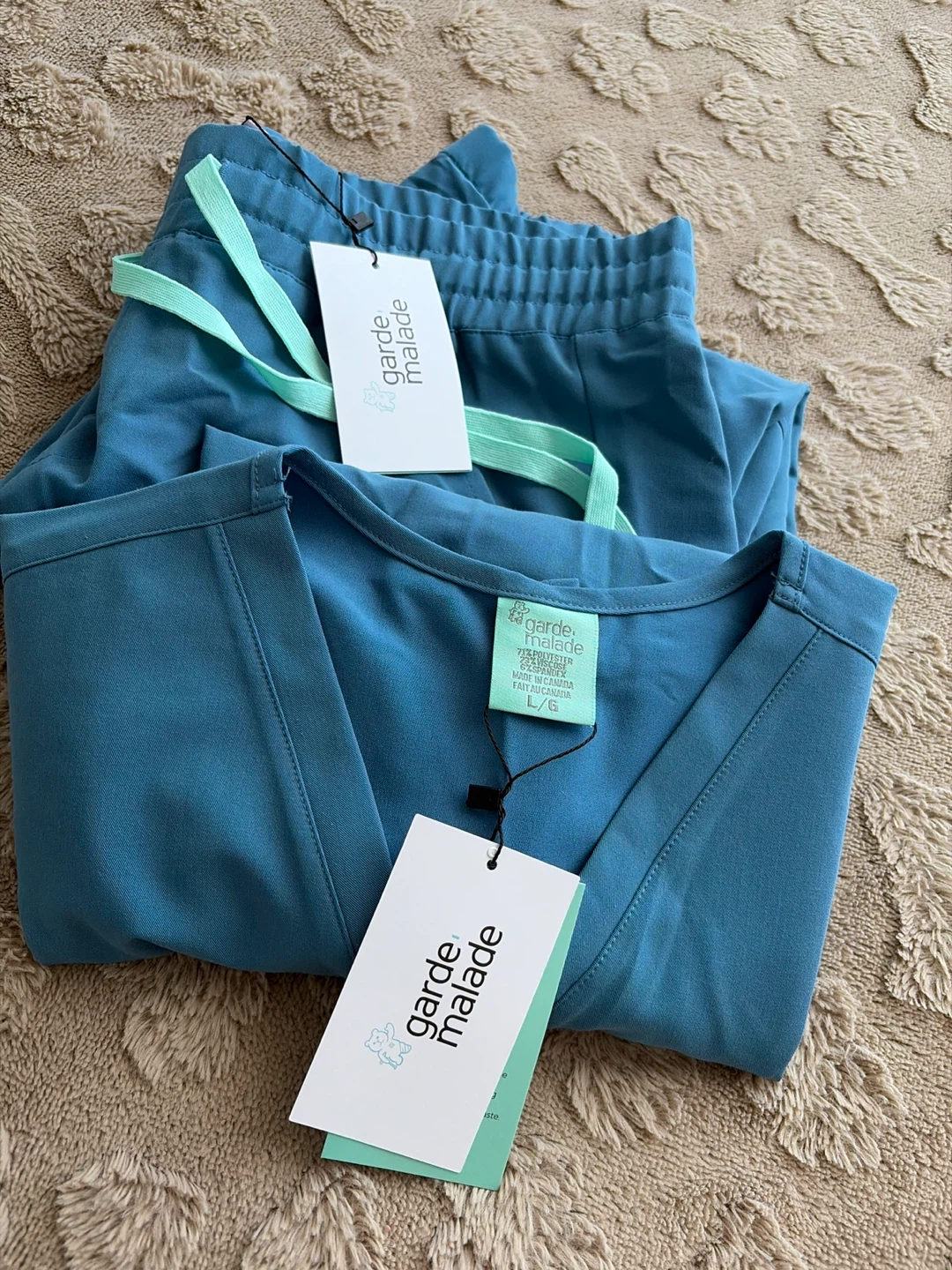 Garde Malade Teal Scrub Set - Size L/G