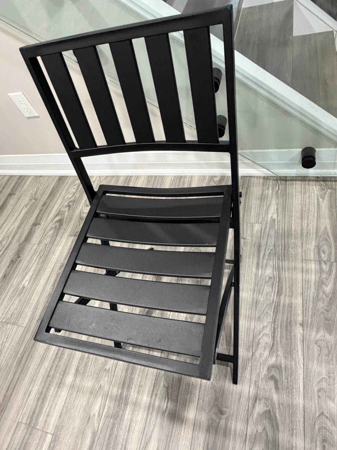 Black Metal Patio Table and Chairs Set - photo 3