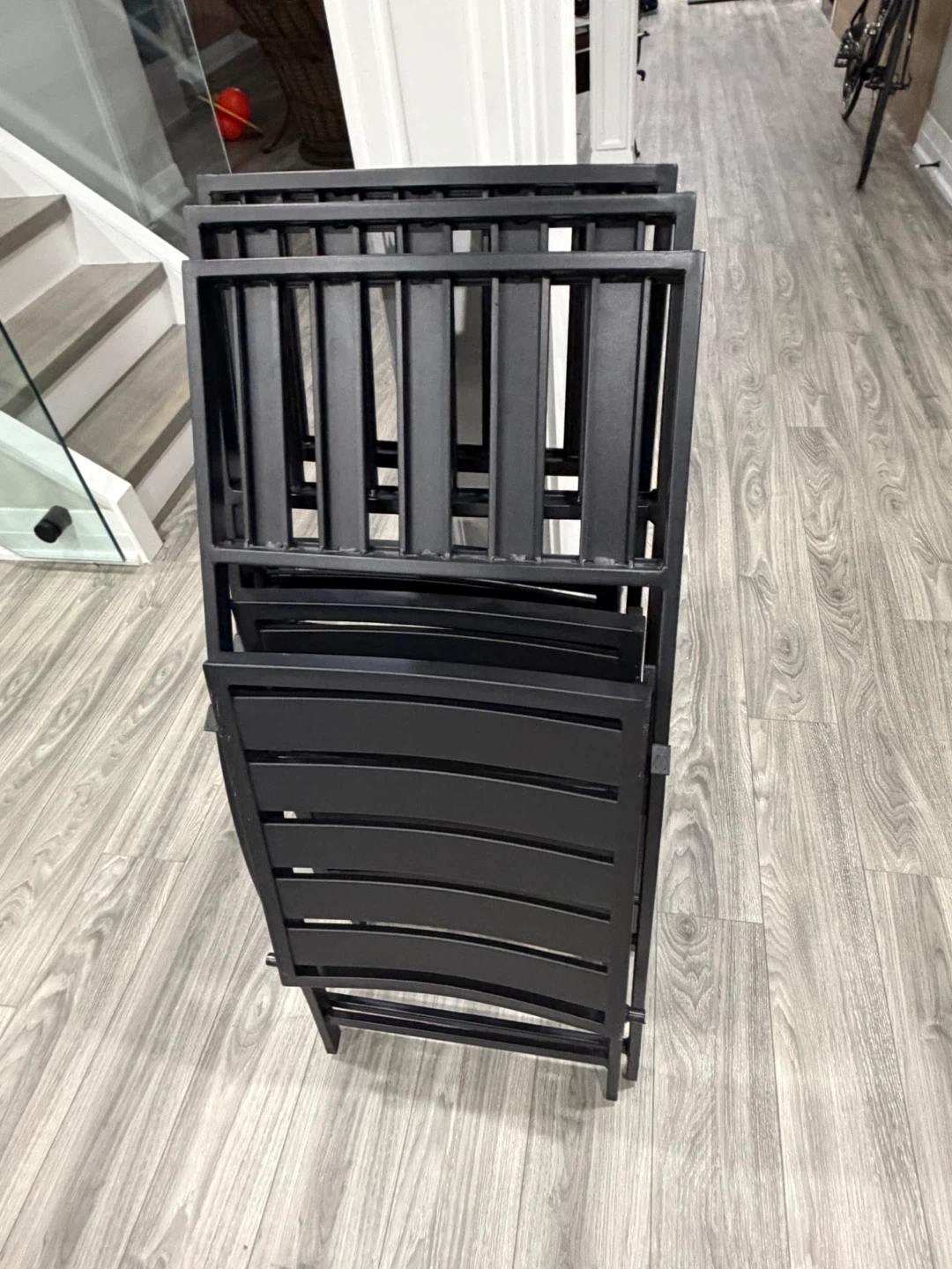 Black Metal Patio Table and Chairs Set - photo 4