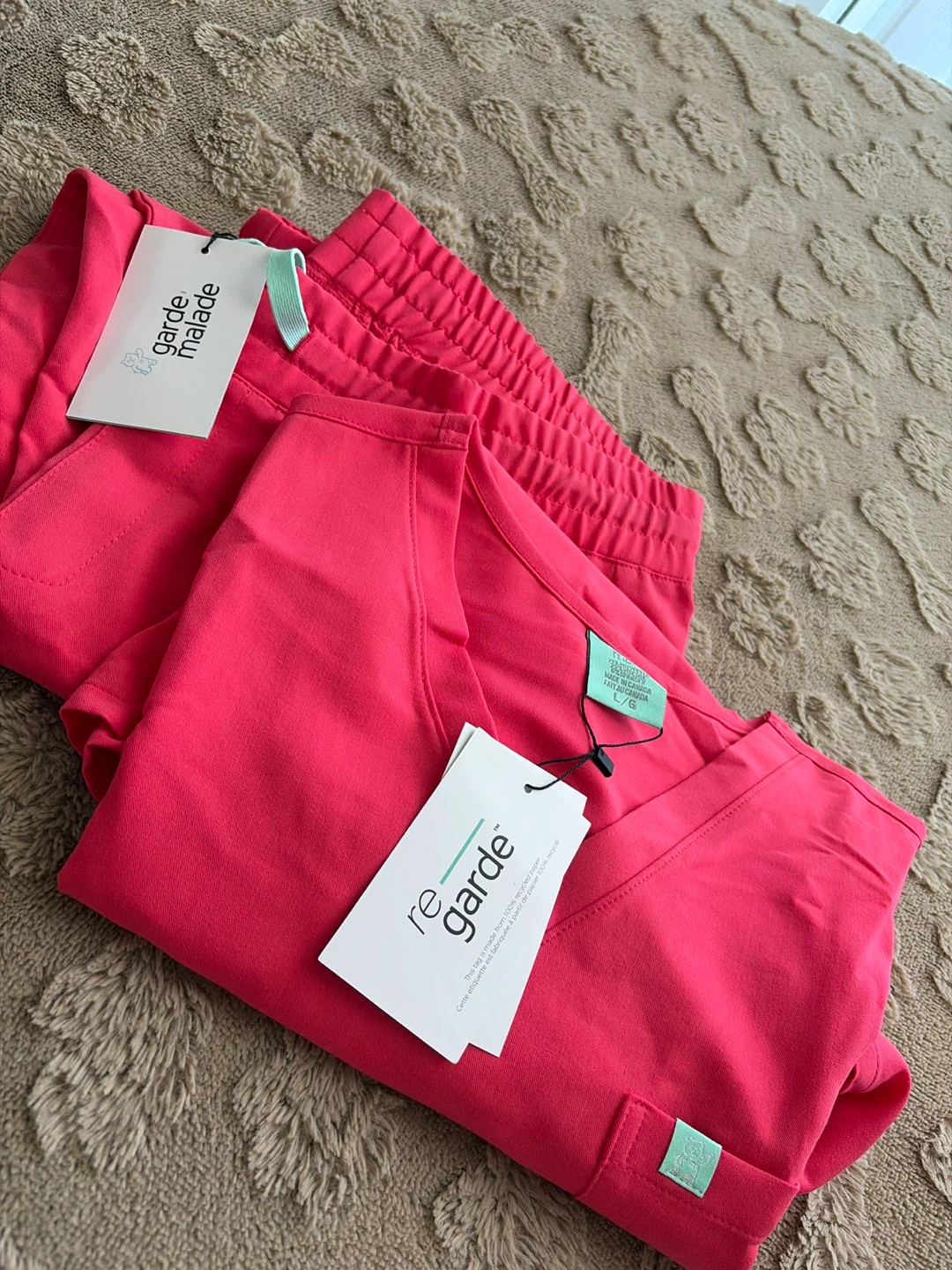 Garde Malade Pink Scrub Set L/G