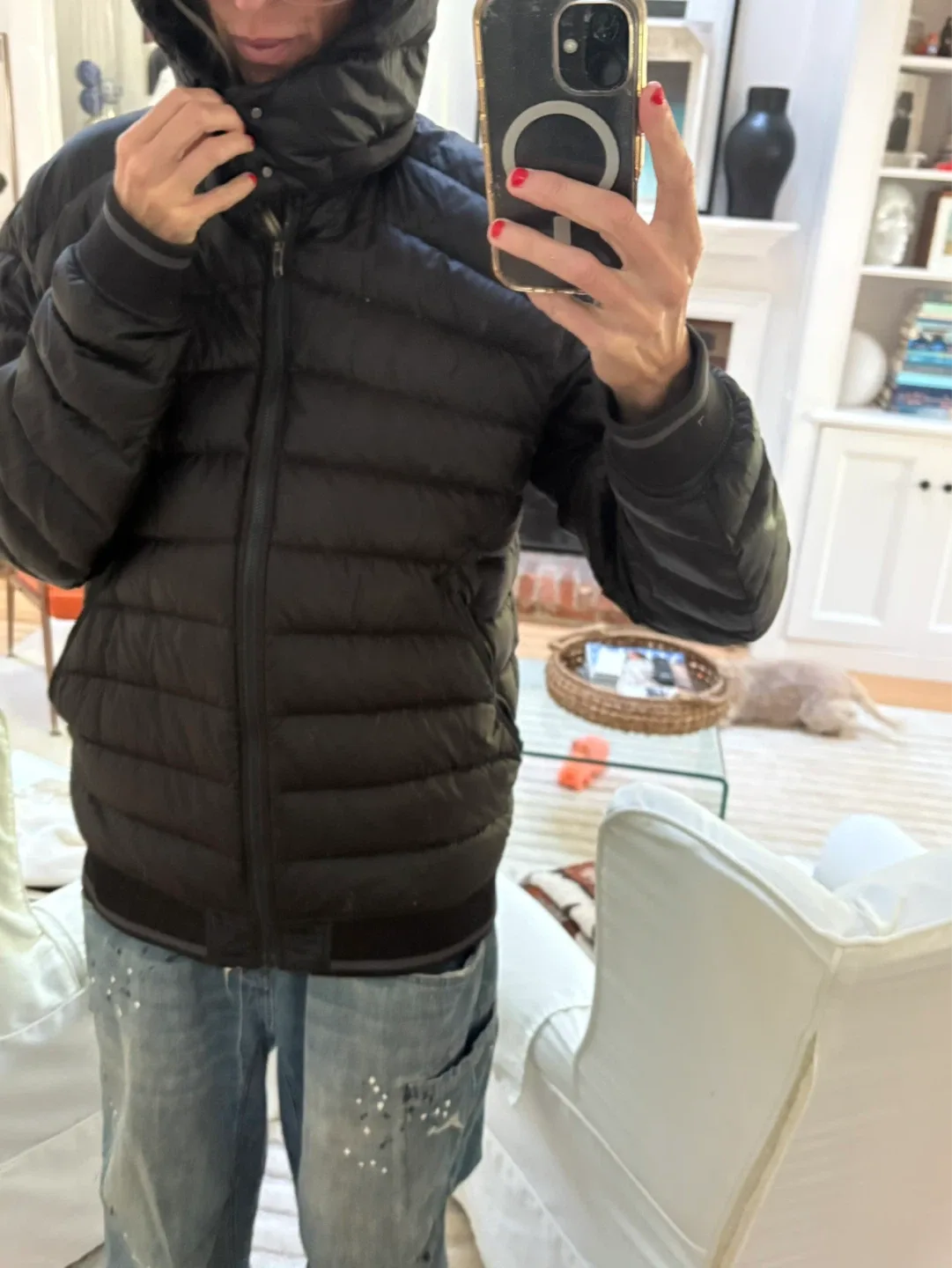 LULULEMON Black Down Filled Puffer Jacket with Hood - photo 3