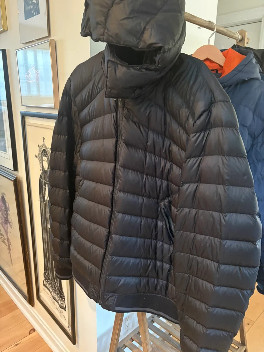 LULULEMON Black Down Filled Puffer Jacket with Hood
