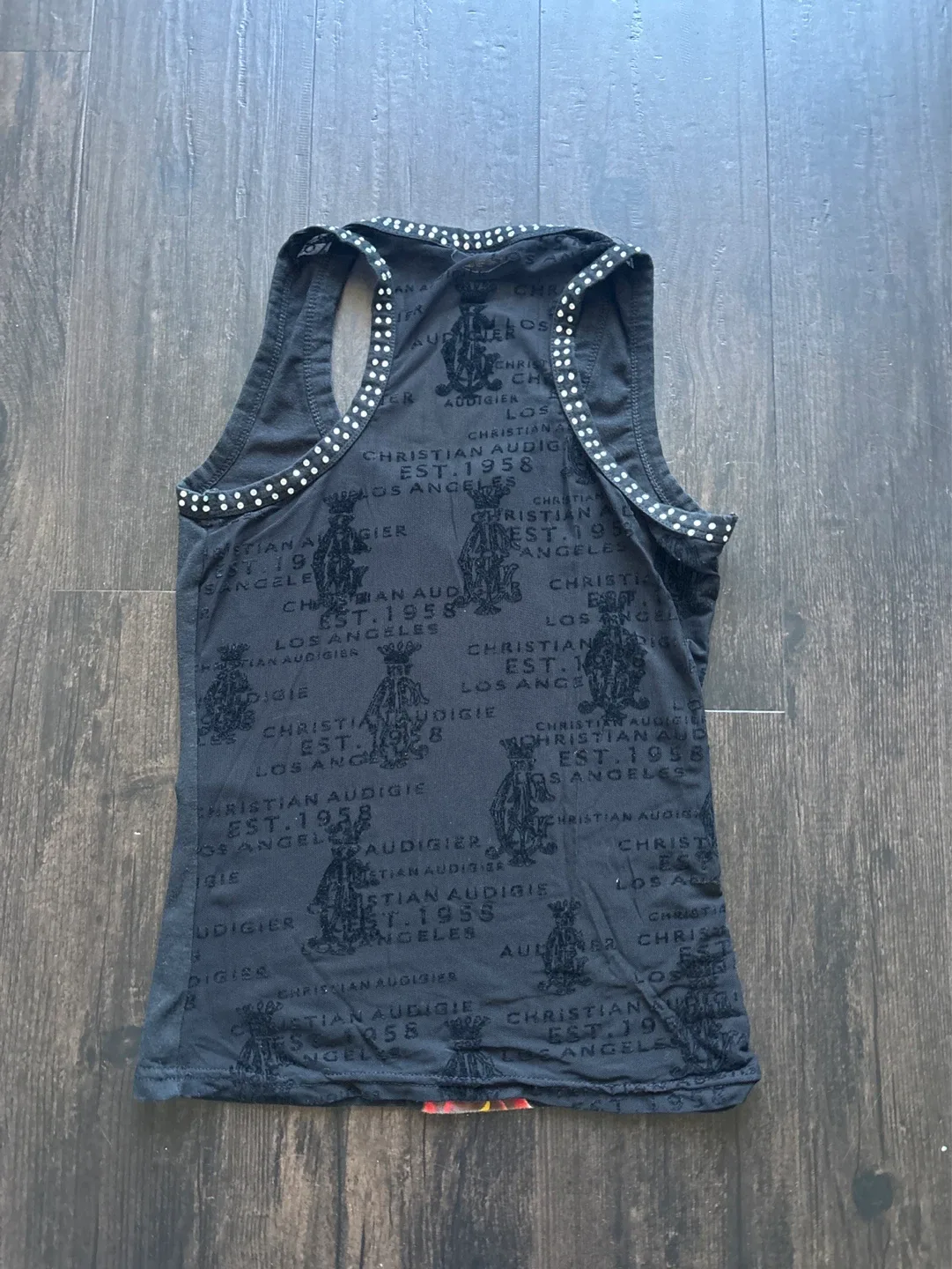 Christian Audigier Black Panther & Roses Tank Top - photo 3