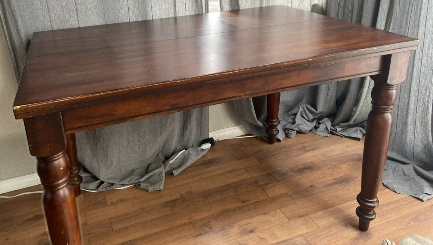 Solid wood counter height table
