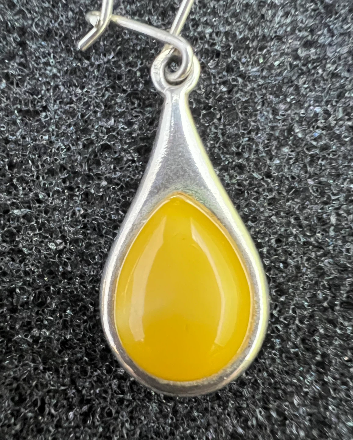 925 Butterscotch Baltic Amber Teardrop Earrings - photo 2