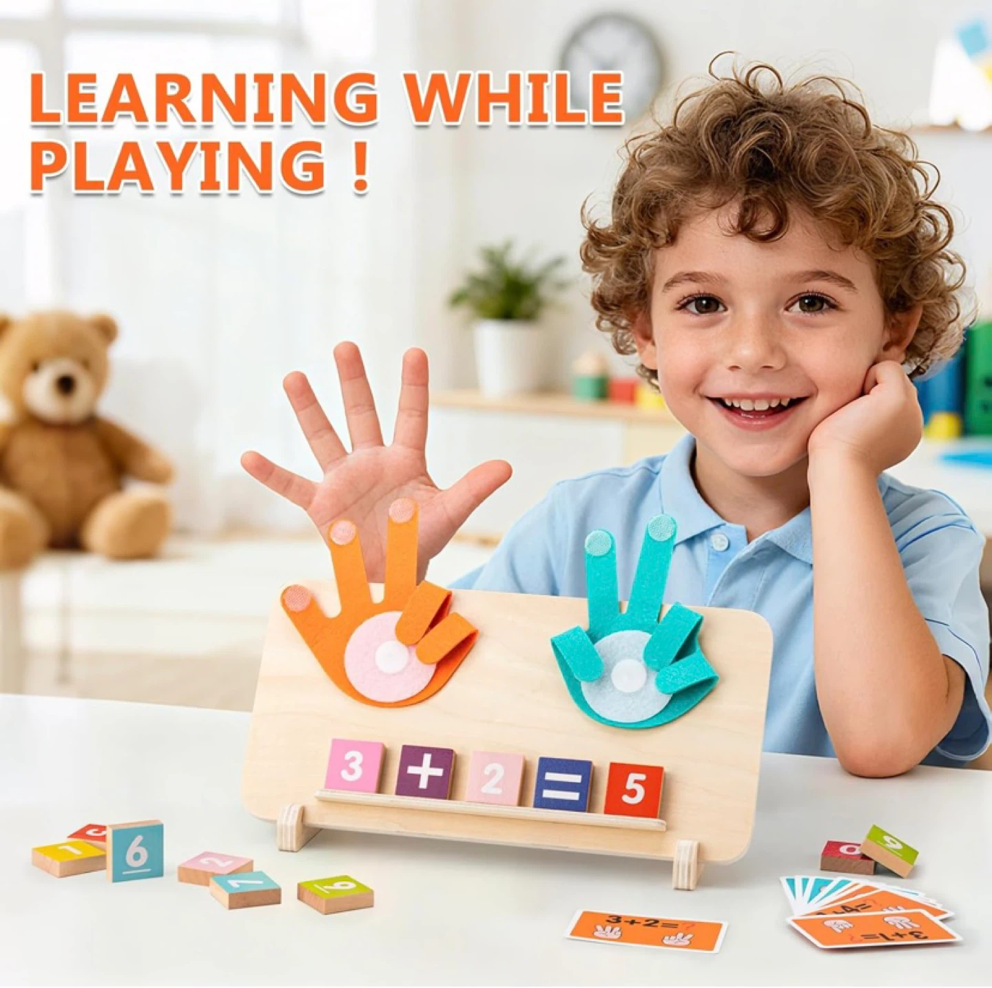 New Educational Math manipulatives Number Counting Blocks - photo 2