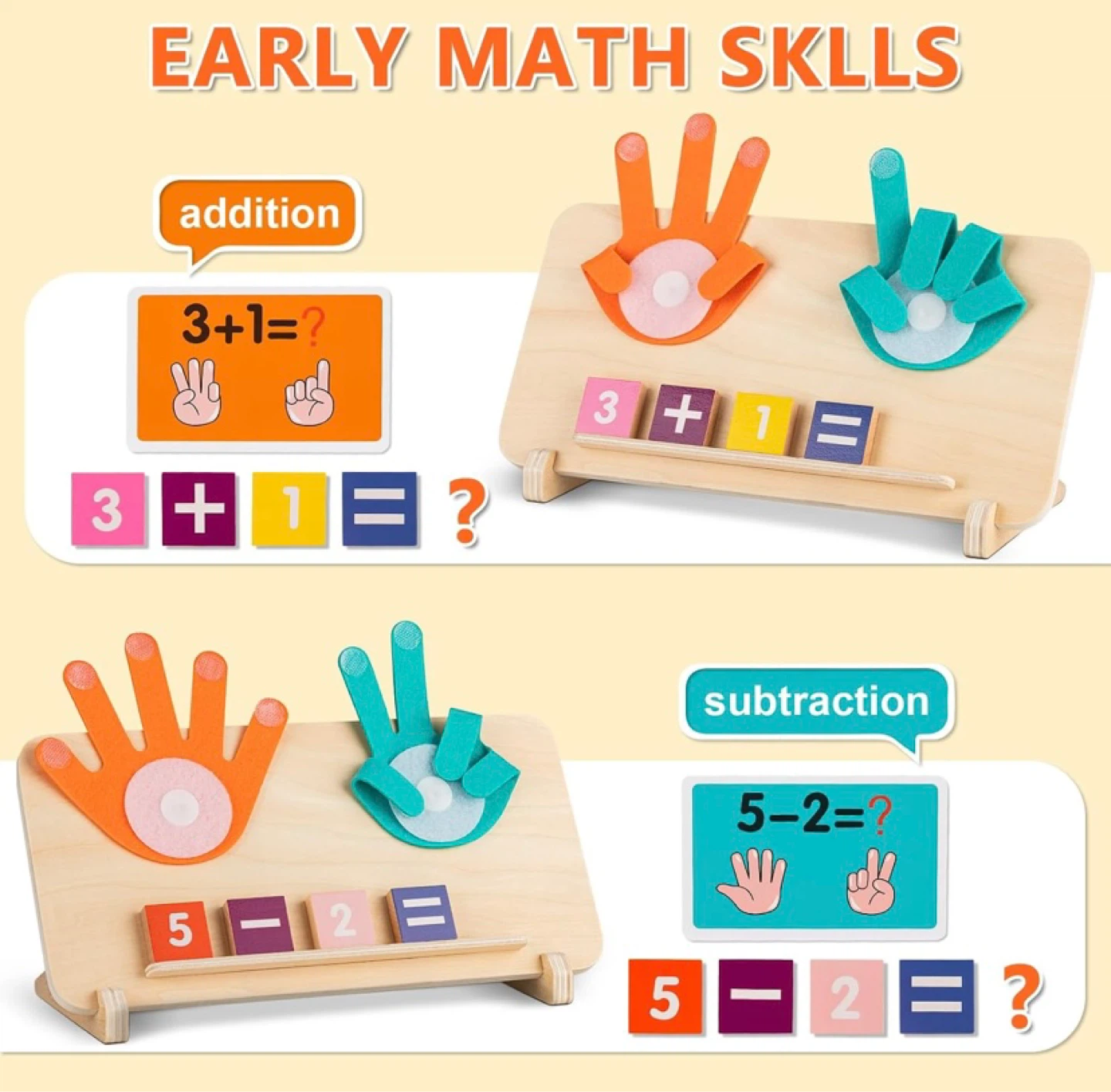 New Educational Math manipulatives Number Counting Blocks - photo 3