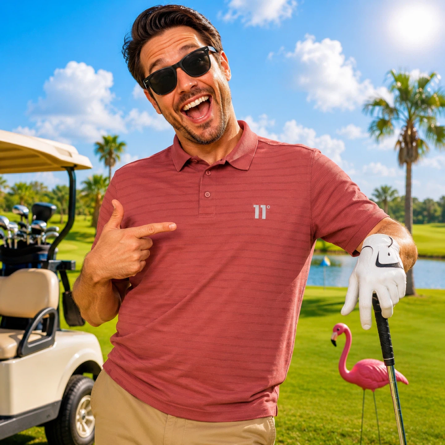 11 Degrees Men's Medium Polo Shirt