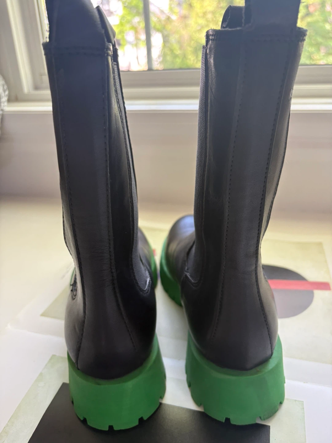 Black Chelsea Boots with Green Sole - photo 3