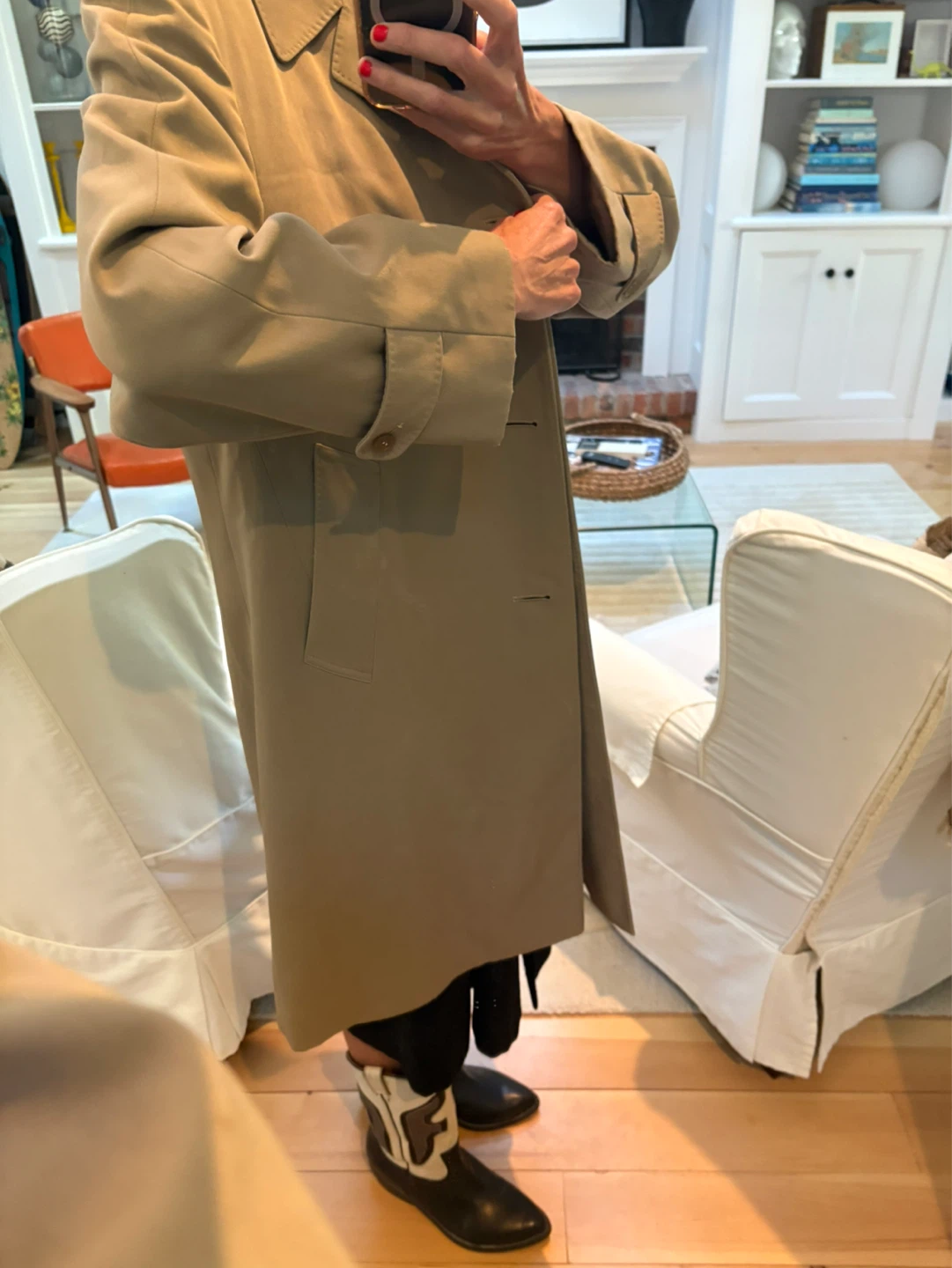 Classic Beige Trench Coat - Pure Virgin Wool - photo 5