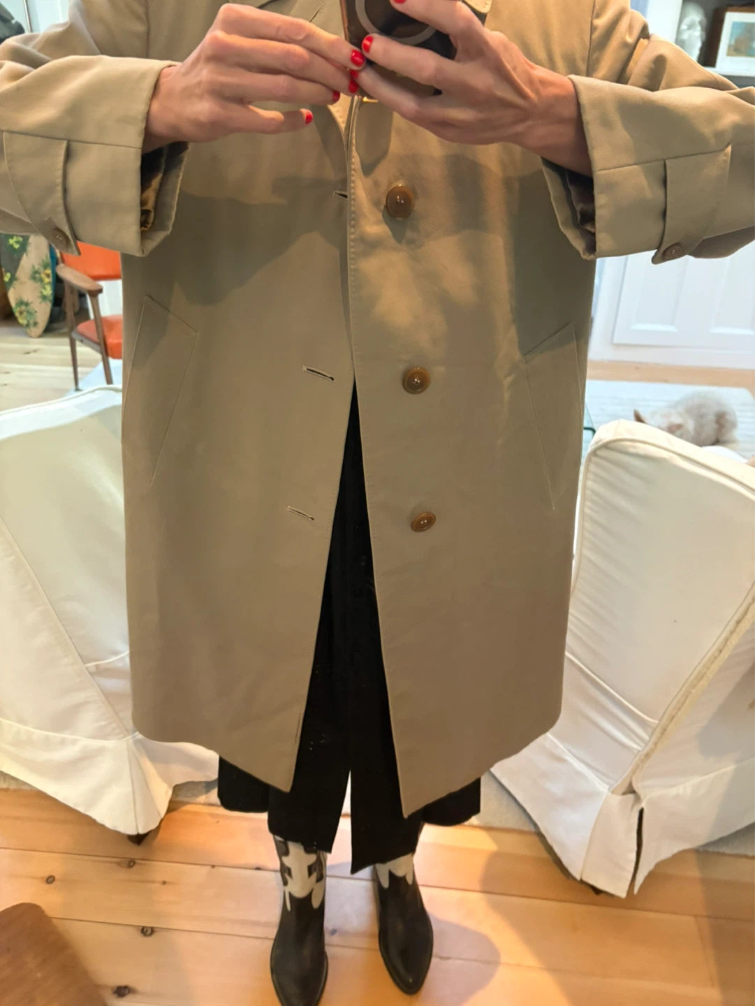 Classic Beige Trench Coat - Pure Virgin Wool - photo 4