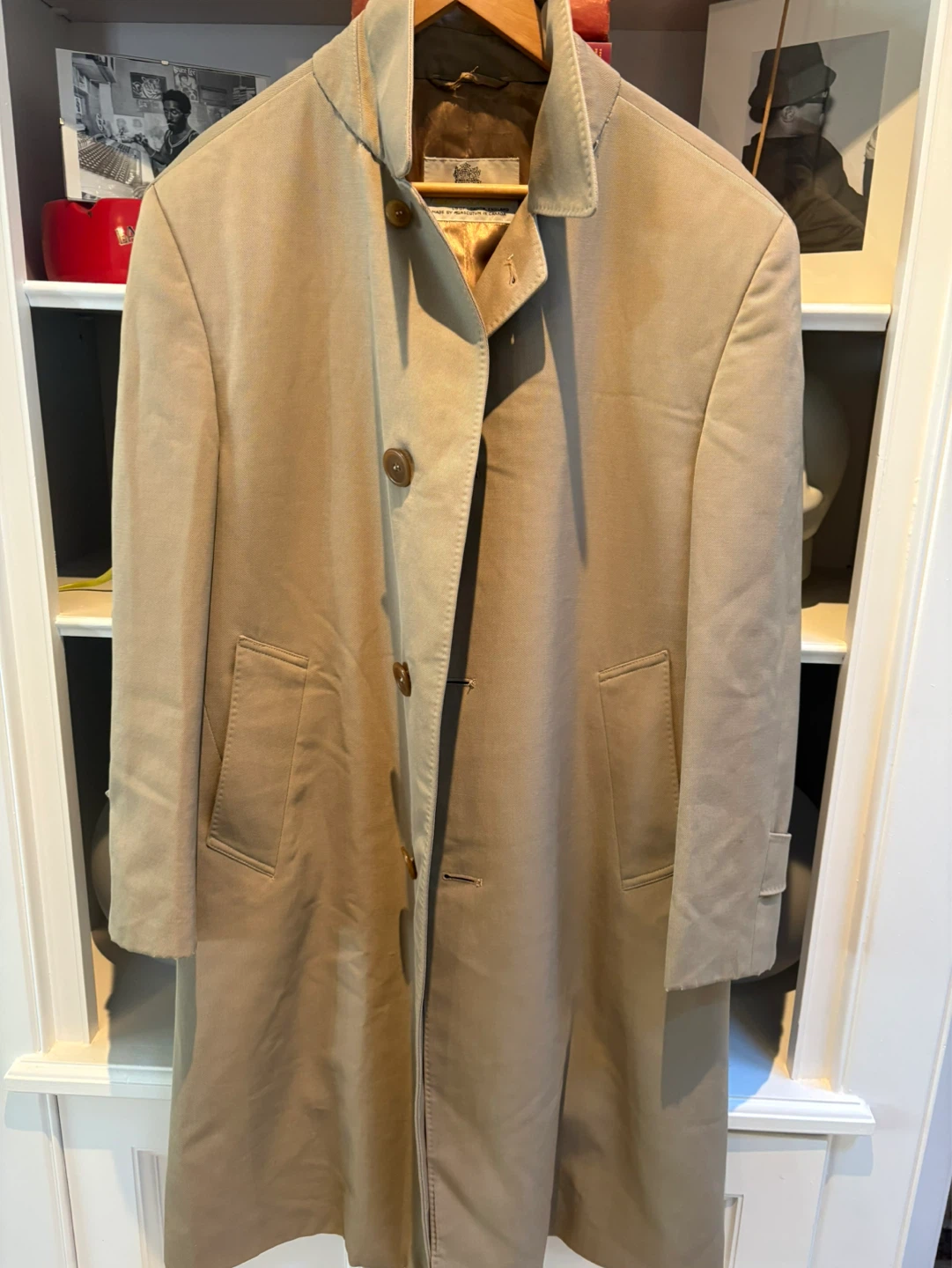 Classic Beige Trench Coat - Pure Virgin Wool