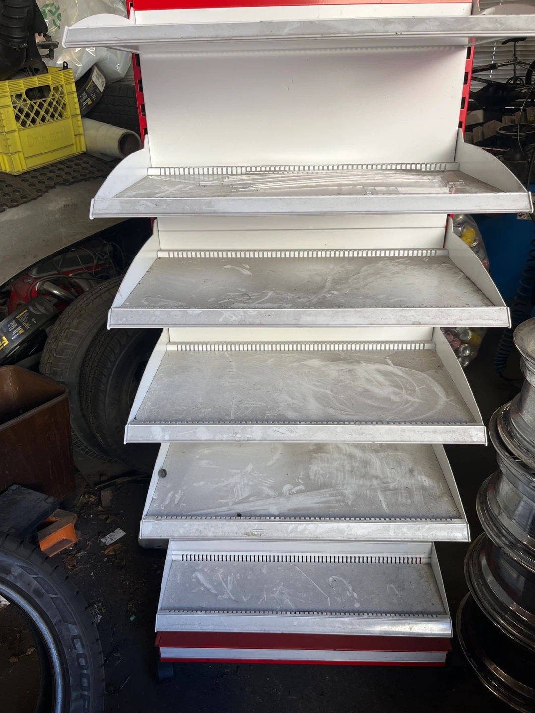 Red Retail Display Shelf