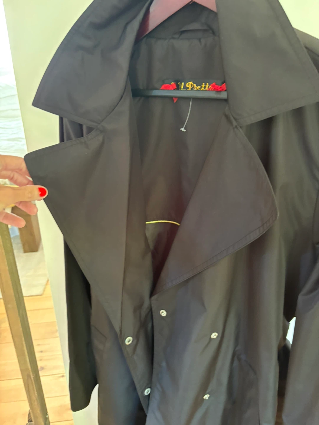 Black L'Pretti Trench Coat with Belt - photo 4