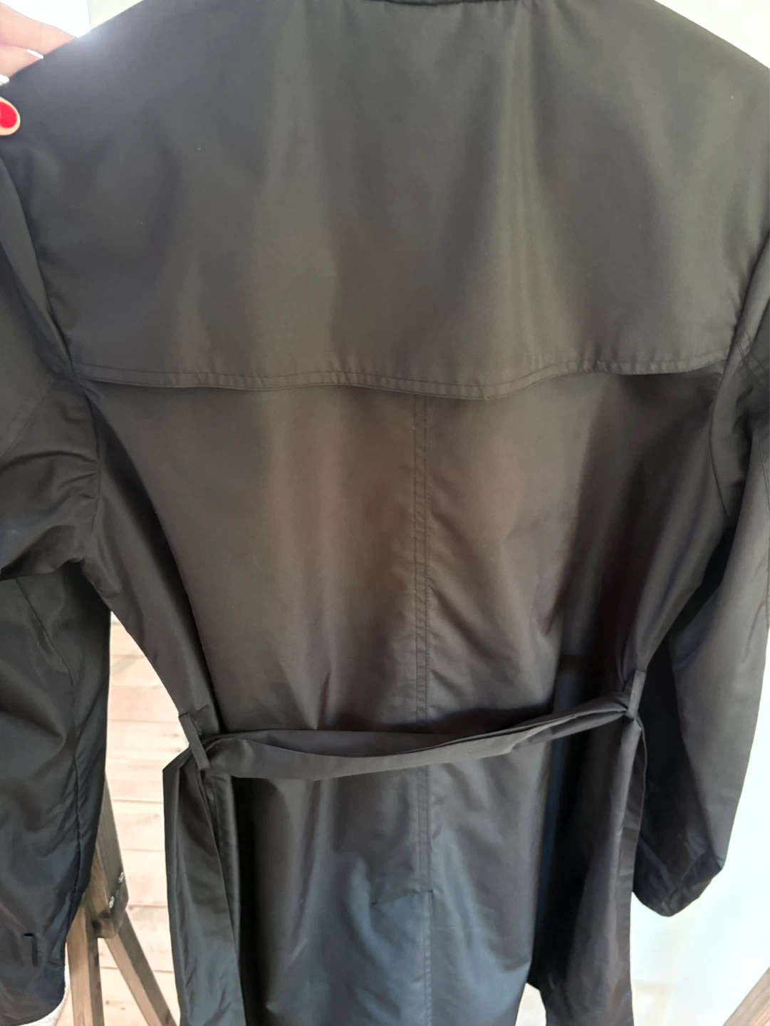Black L'Pretti Trench Coat with Belt - photo 2