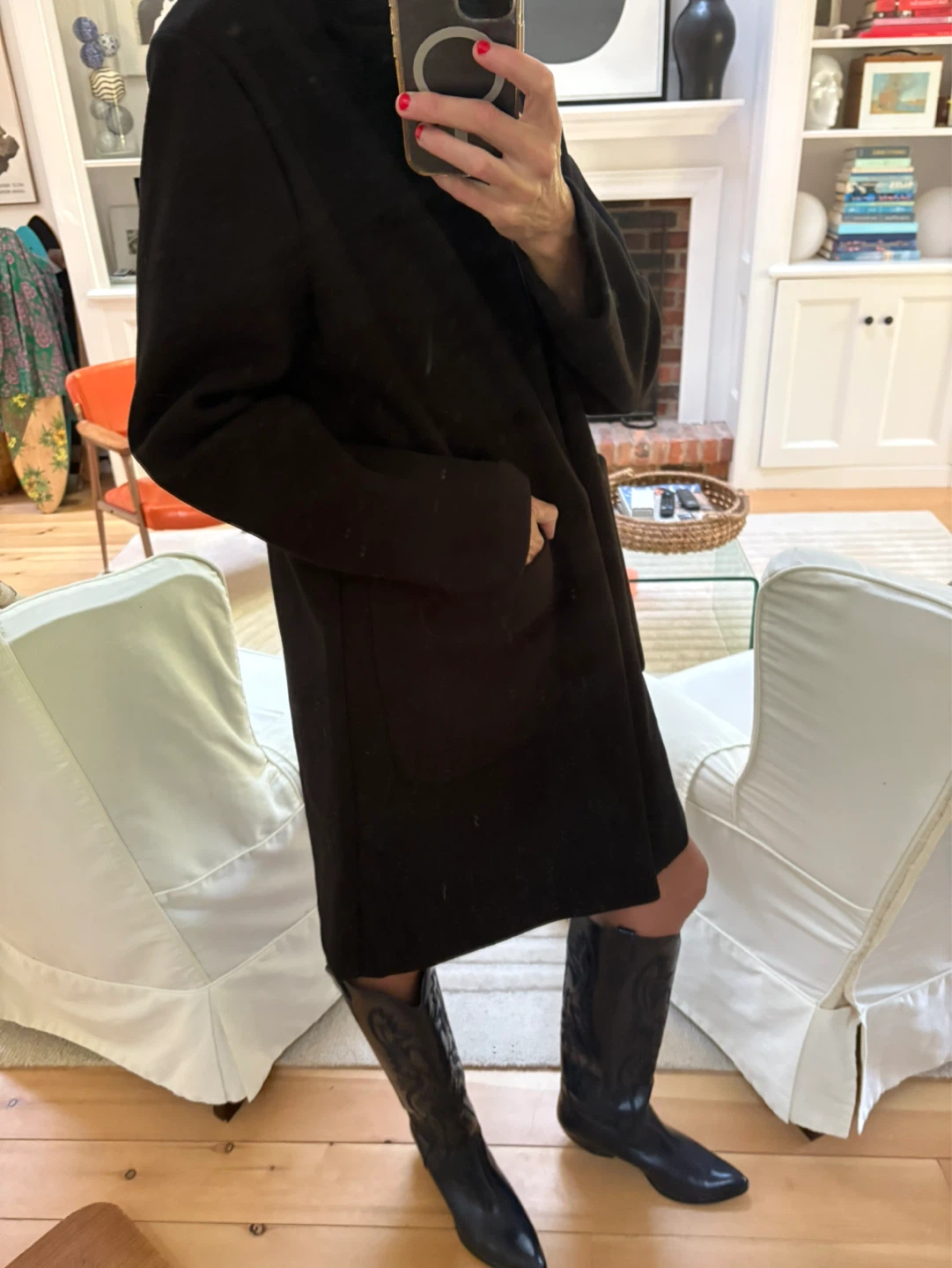Black Midi Coat - photo 3