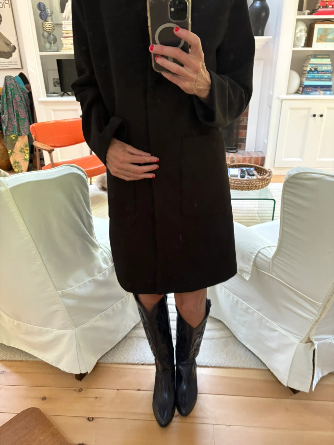 Black Midi Coat - photo 2