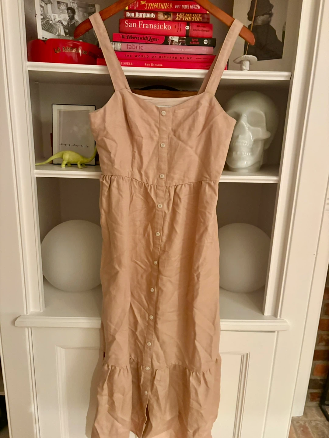 Women's Linen Blend Midi Dress