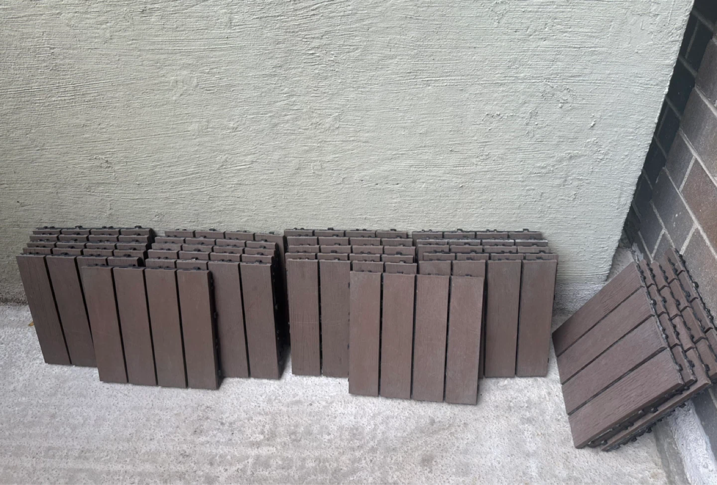 85 Composite Interlocking Deck Tiles 12x12” EA (85 s ft) Brown - photo 3