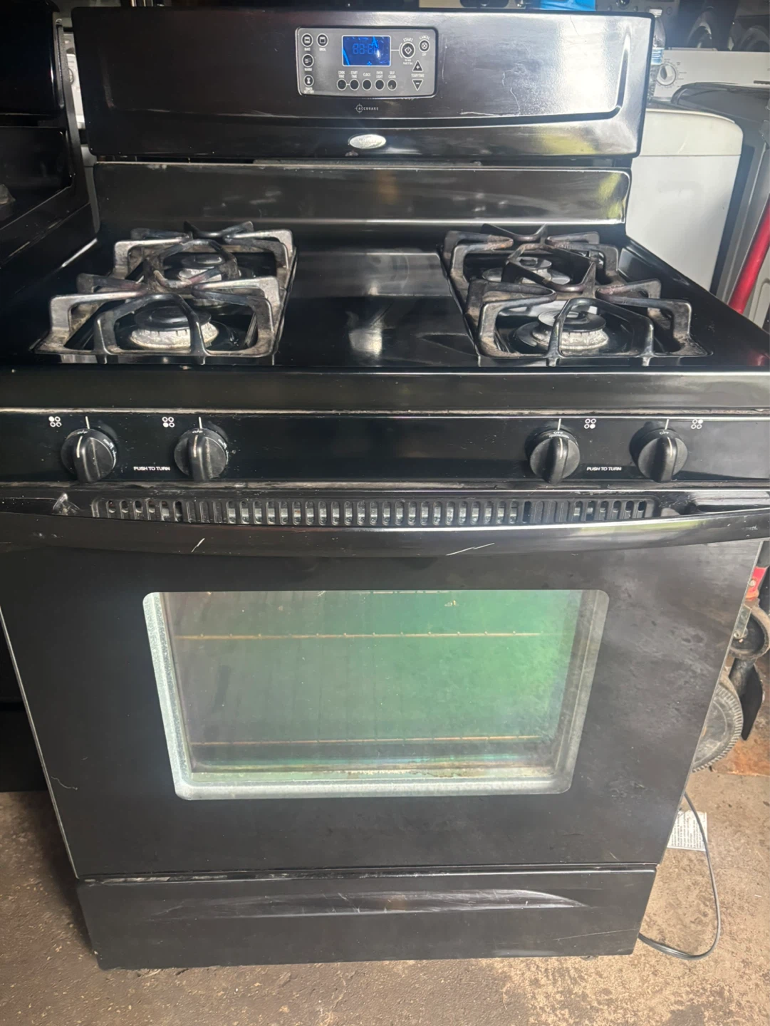Black Gas Range Stove