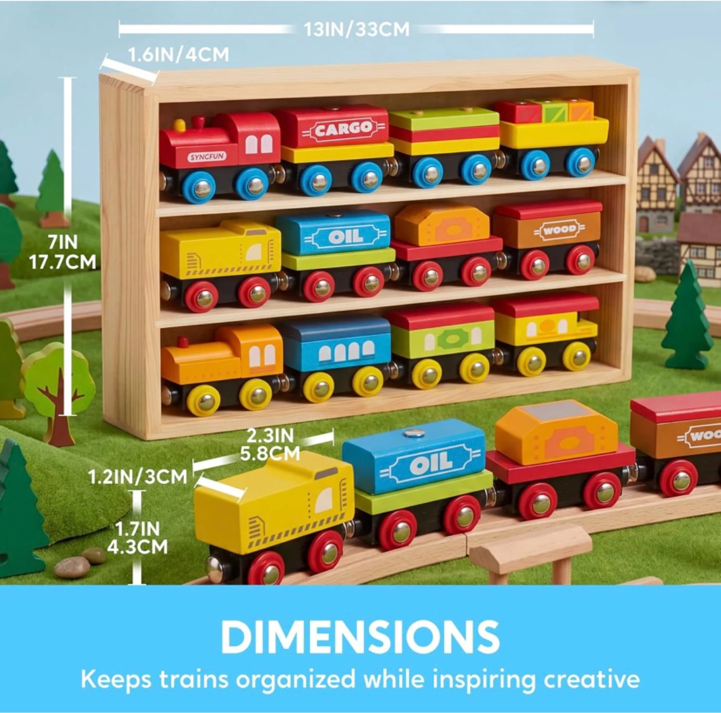 New 12PCS Wooden Magnetic Train Toy Set - photo 2