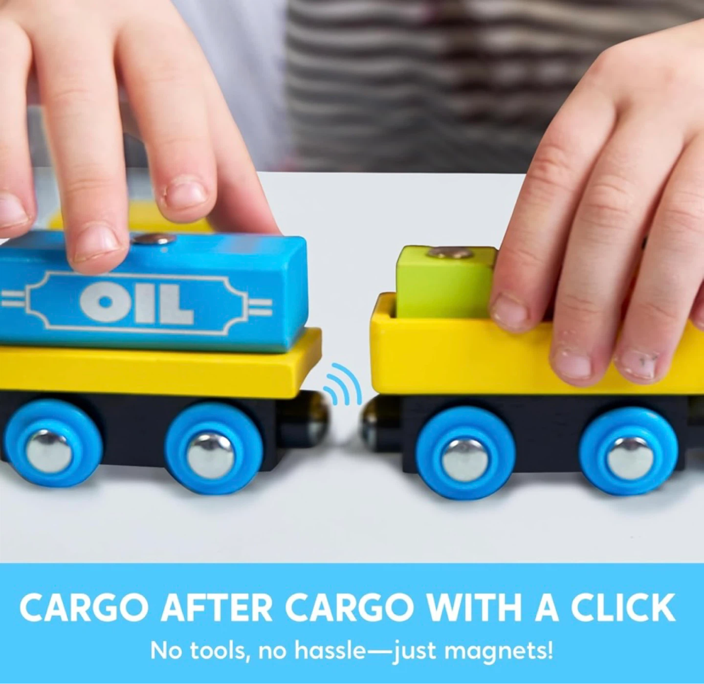 New 12PCS Wooden Magnetic Train Toy Set - photo 3