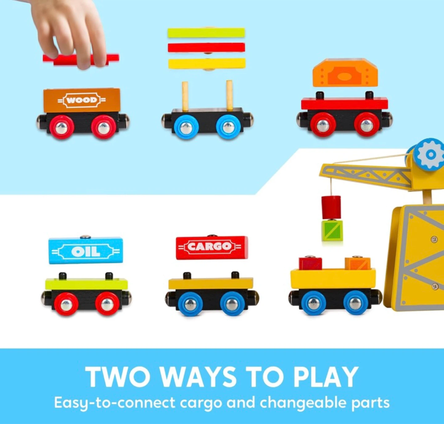 New 12PCS Wooden Magnetic Train Toy Set - photo 4