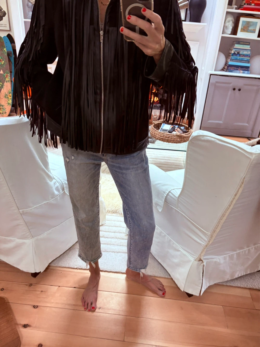 Black Fringed Jacket