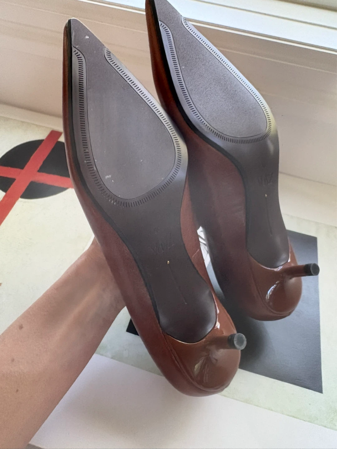 Zara Women's Brown Kitten Heel Pumps - photo 3