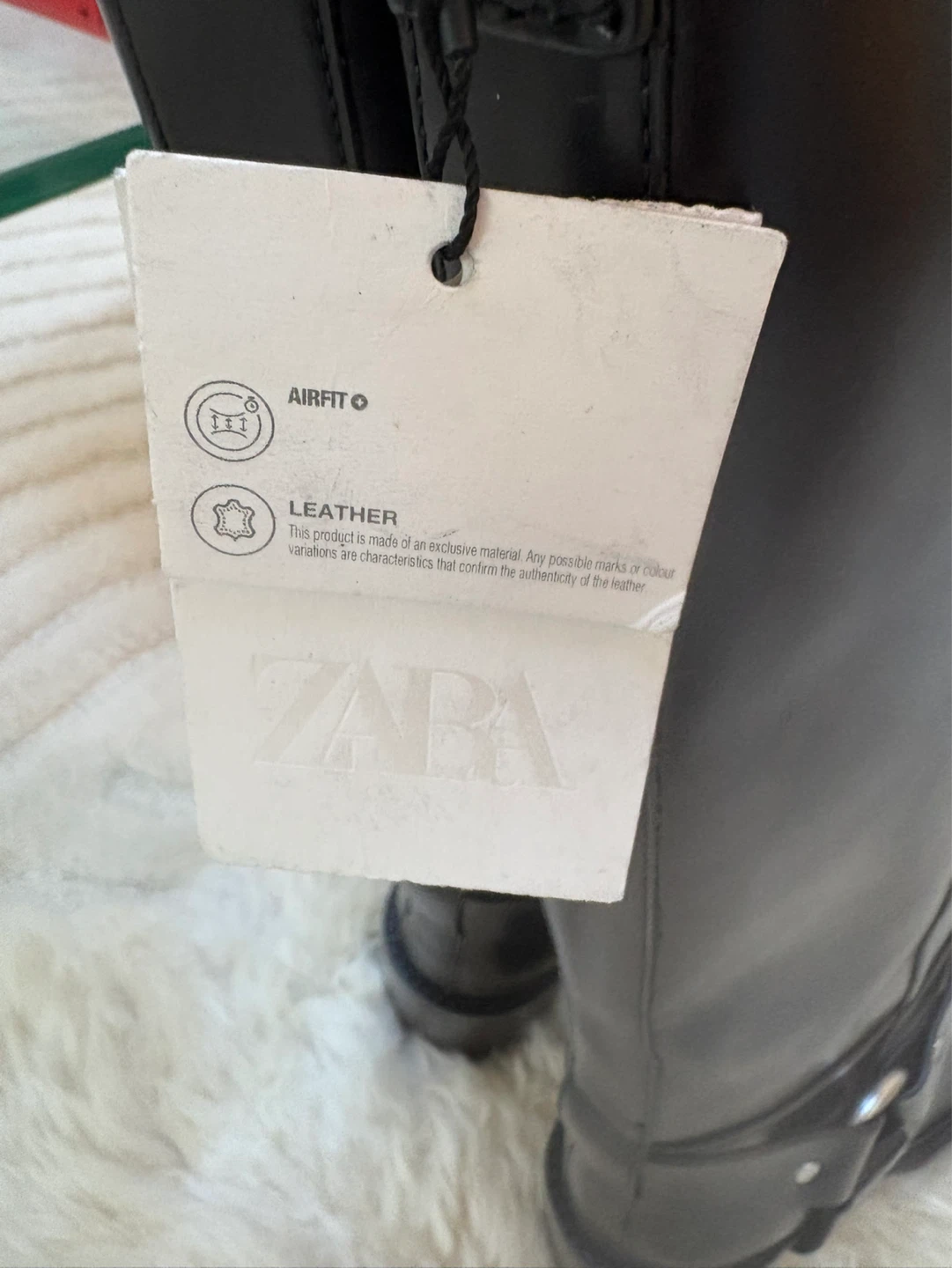 Zara Black Leather Knee-High Boots - Size 40 - photo 3
