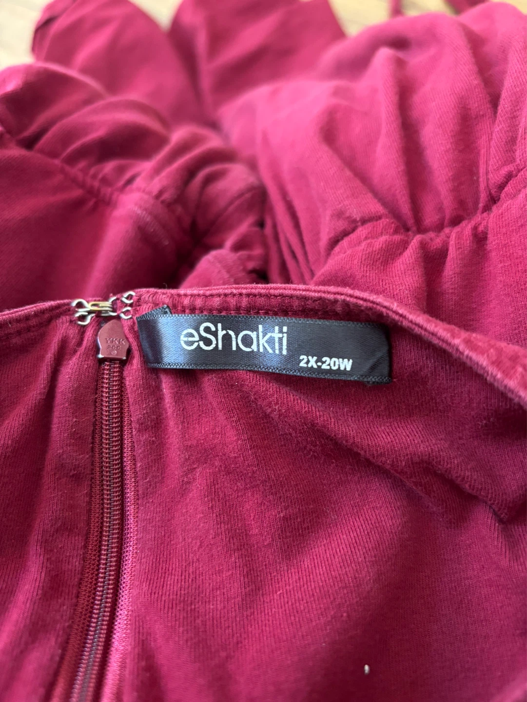 eShakti 2X-20W Burgundy Dress - photo 3
