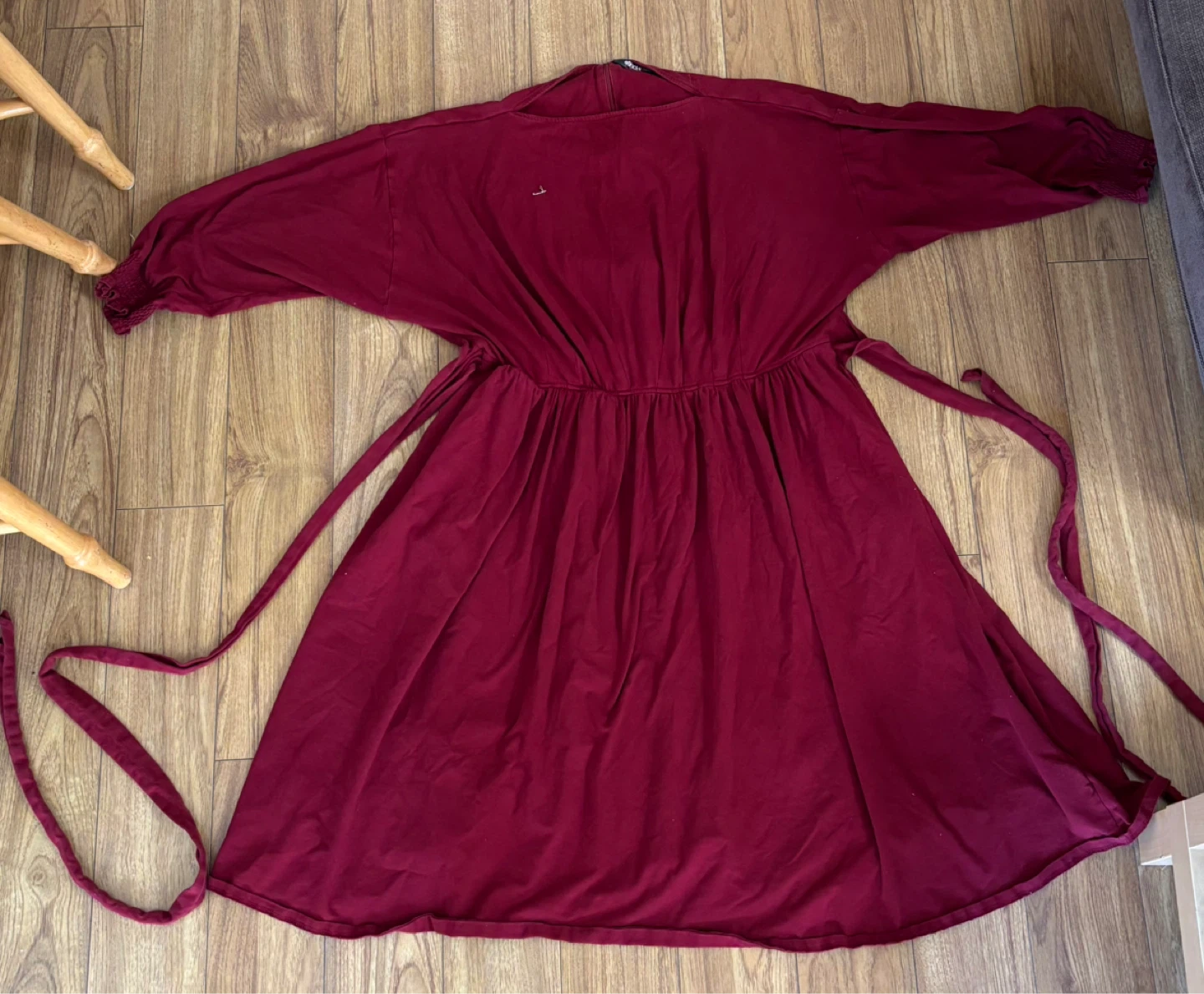 eShakti 2X-20W Burgundy Dress