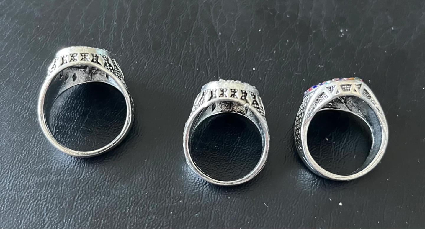 Handmade Turikish Set of 3 Men's Rings - photo 3