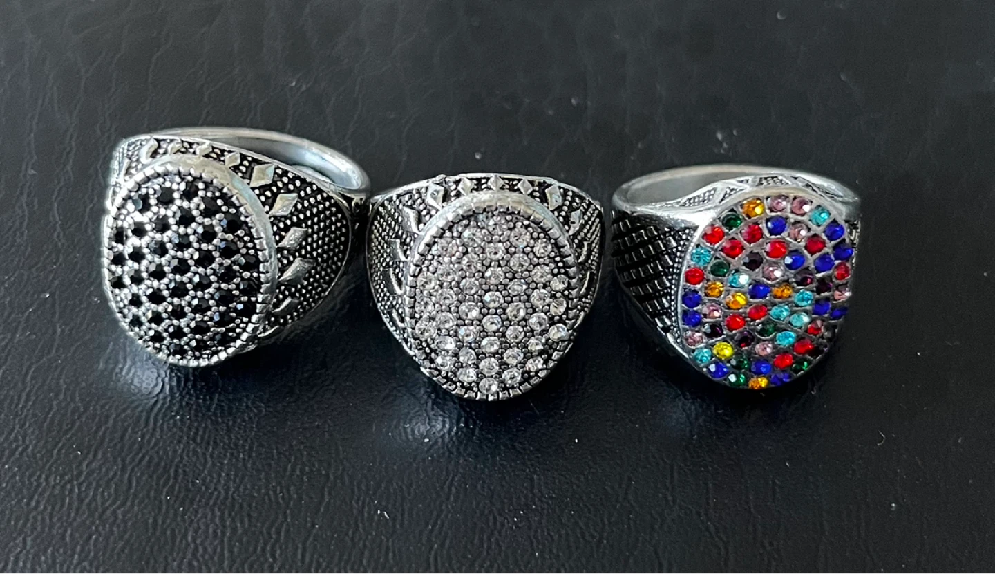 Handmade Turikish Set of 3 Men's Rings