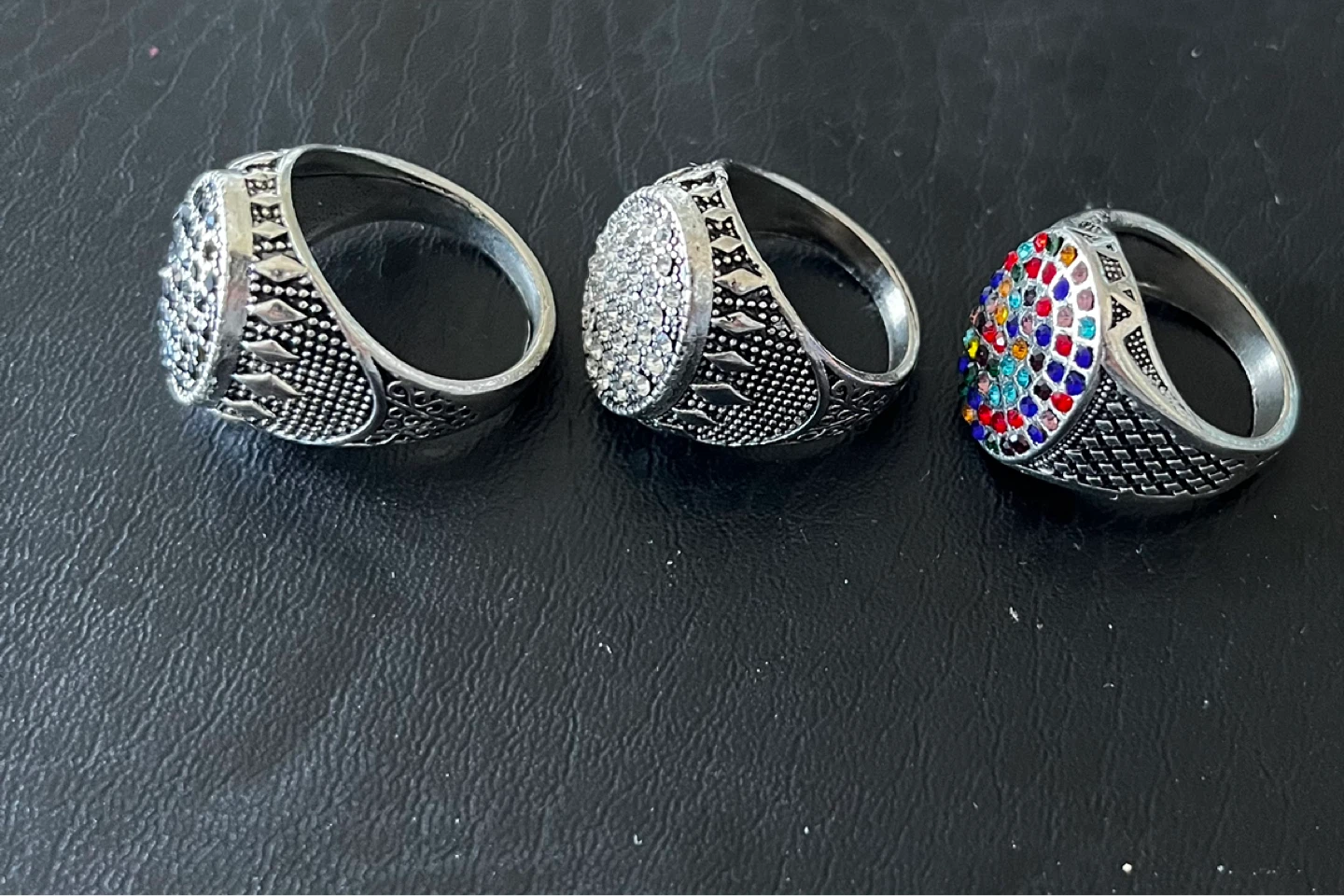 Handmade Turikish Set of 3 Men's Rings - photo 2