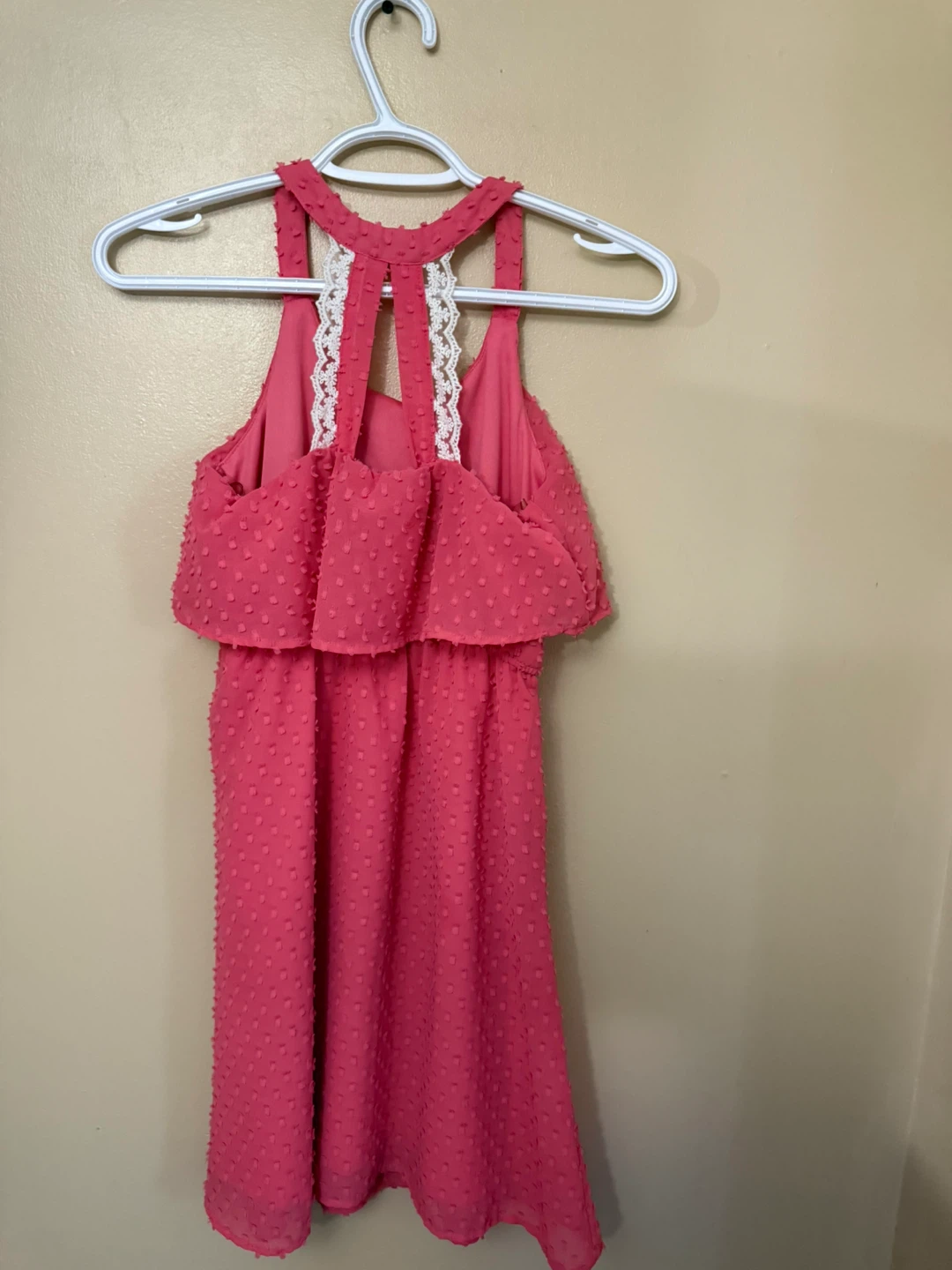Girls Peach Lace Detail Summer Dress Size 12 - photo 2